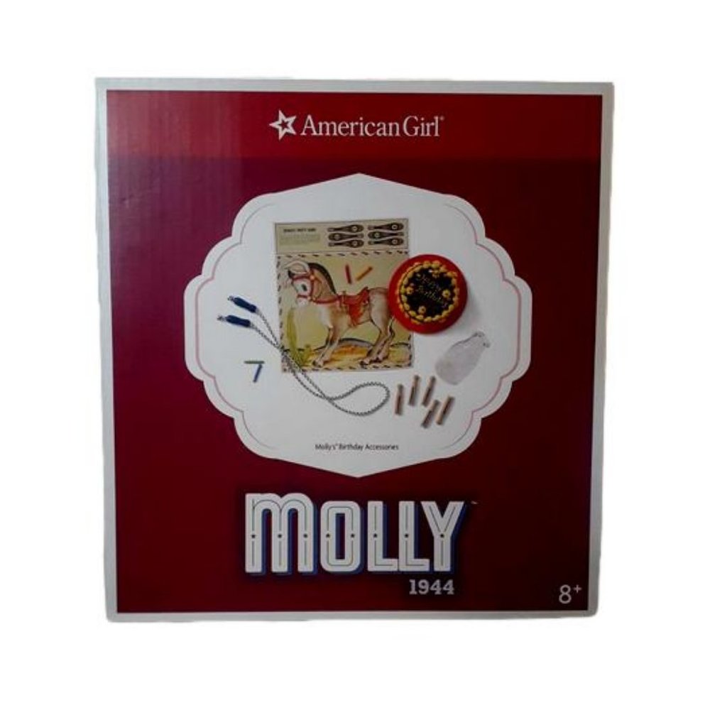 American Girl Accessories Molly's Birthday Party Set for 18" Doll Cake Games NEW - Picture 3 of 12